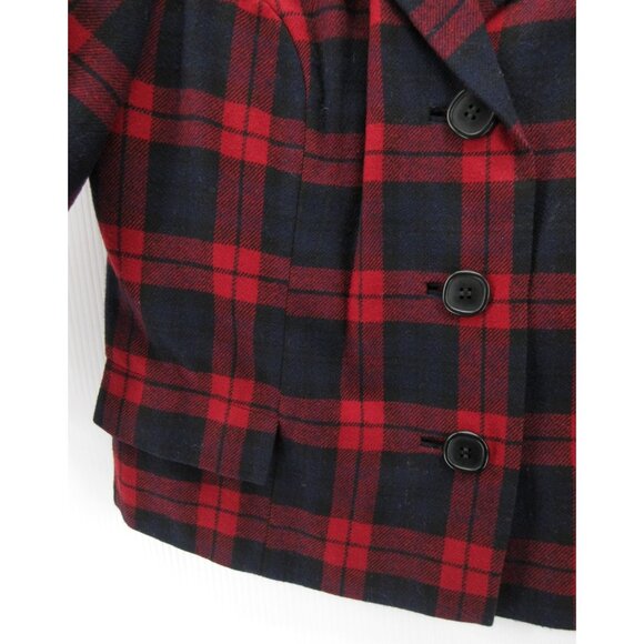 VINTAGE Pendleton Blazer 14 Virgin Wool Tartan Plaid 60s 70s Jacket - Picture 6 of 11